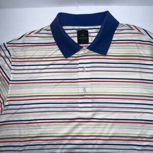 Tailorbyrd Collection MenLarge Multi-Color Striped Polo Shirt L